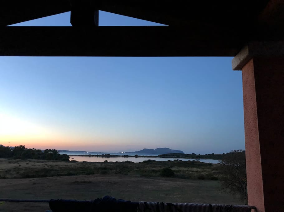 Vista dal terrazzo al tramonto