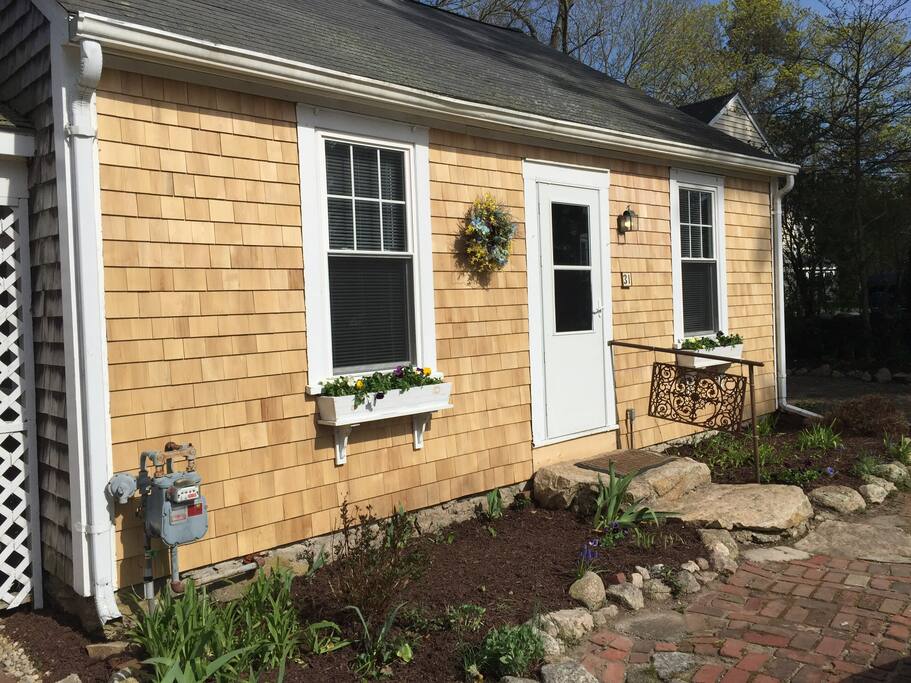 New siding on the front.