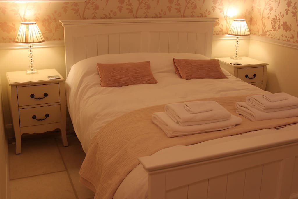 Kingsized bed with locally made pocket sprung mattress