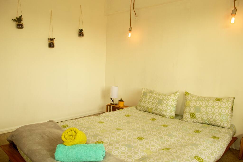Luminous room. with closet outside the room.