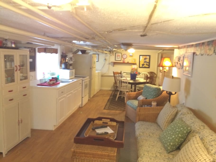 All in one living dining kitchen + 2 bedrooms pull out sofa - full size