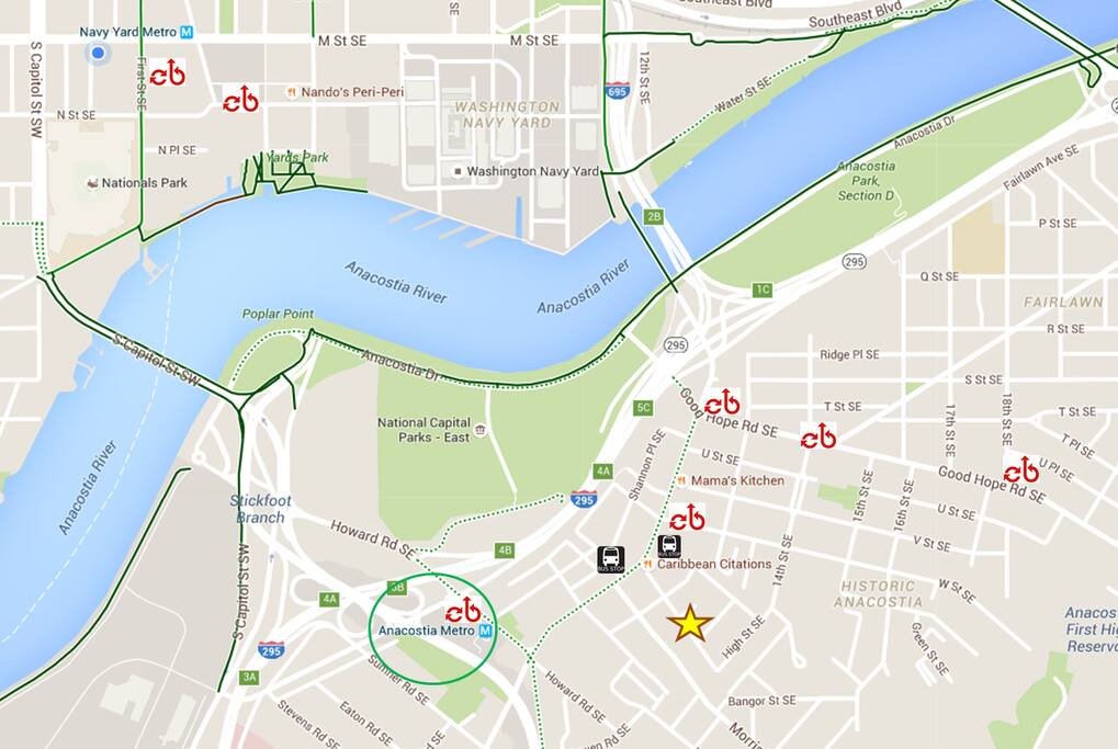 Close to Metro, Capital Bikeshare, buses, and landmarks!