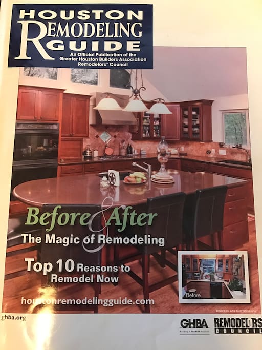 Front page of top remodeling guide Houston