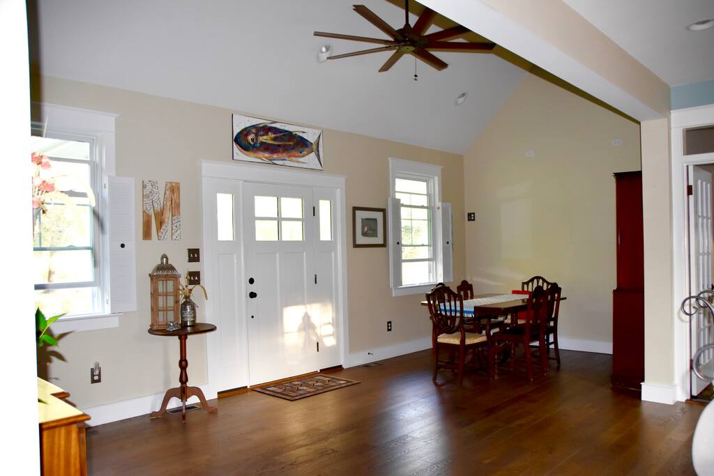 The downstairs kitchen table