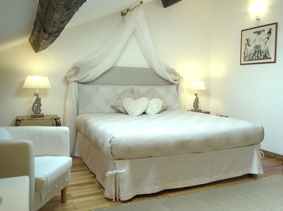 Our suite king size bed