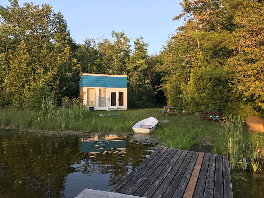 A view of the bunkie, from the dock.