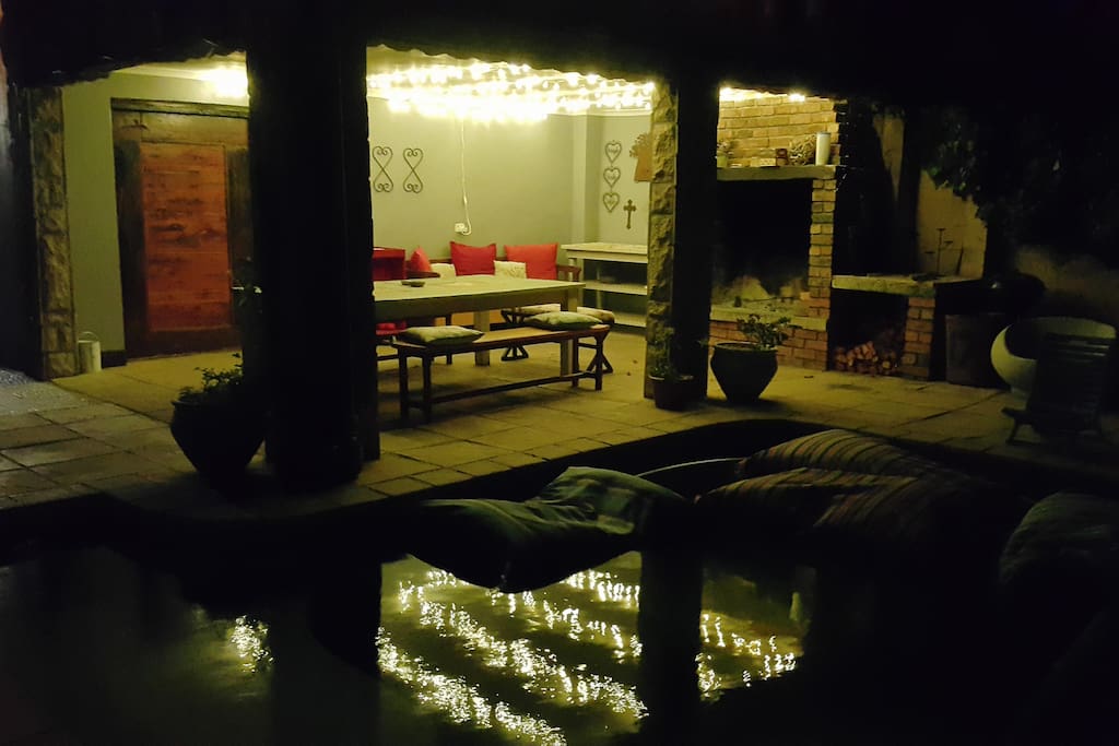 Cozy outdoor BBQ area