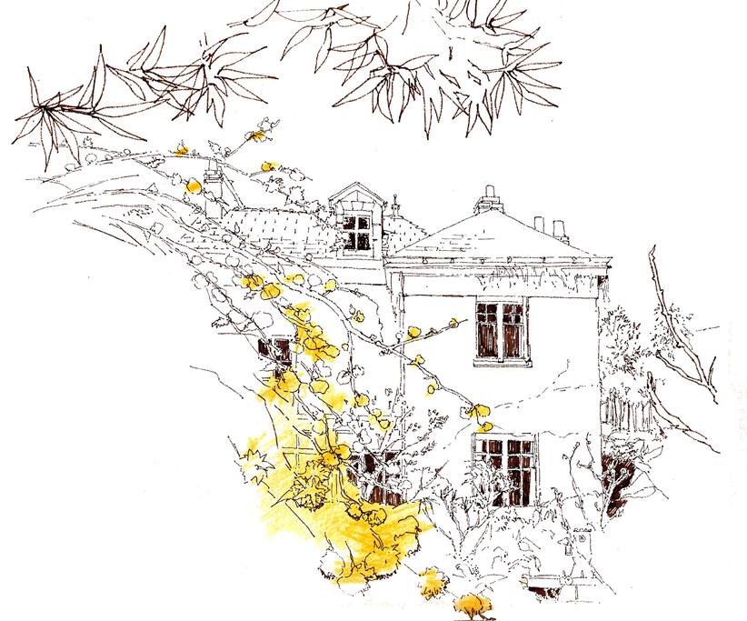 Maison vue du jardin