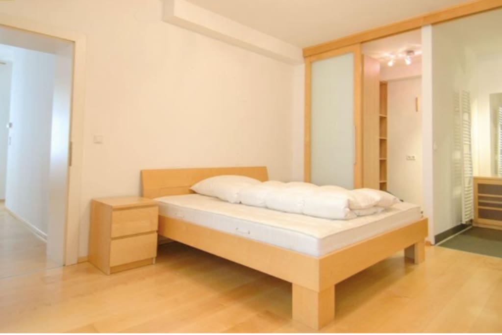 Spacious bedroom and cupboard