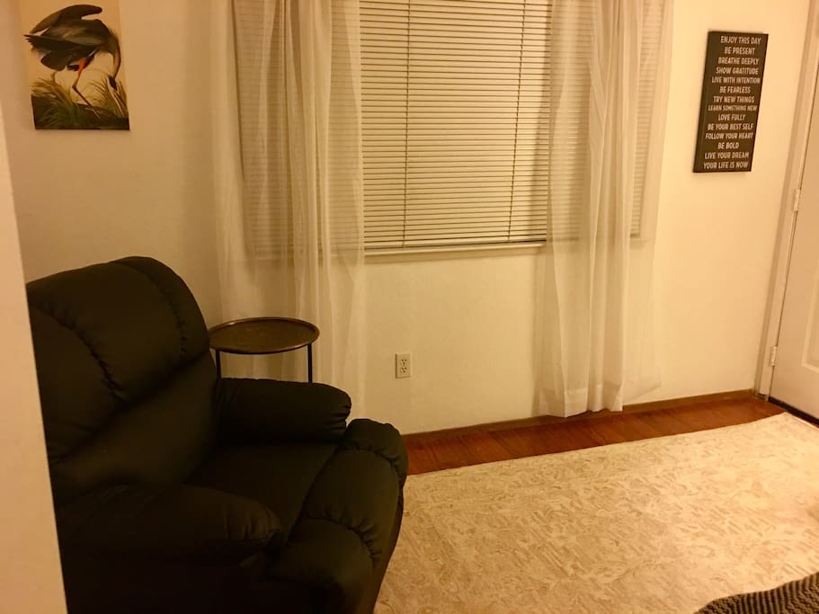 Relax in the recliner in bedroom 3.