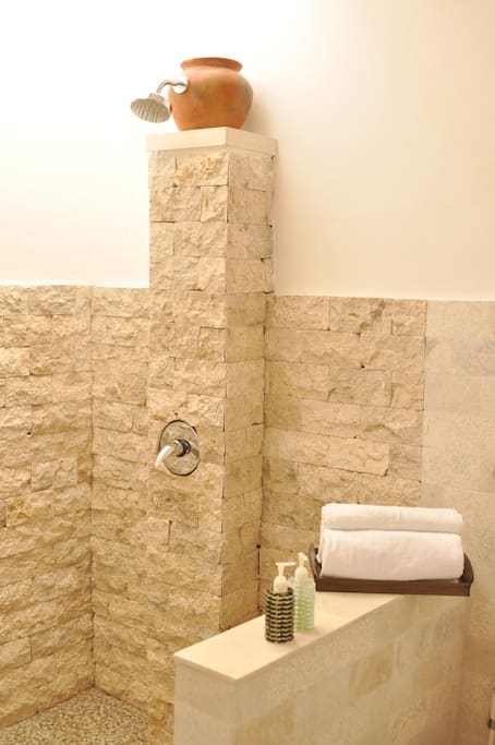 standing shower