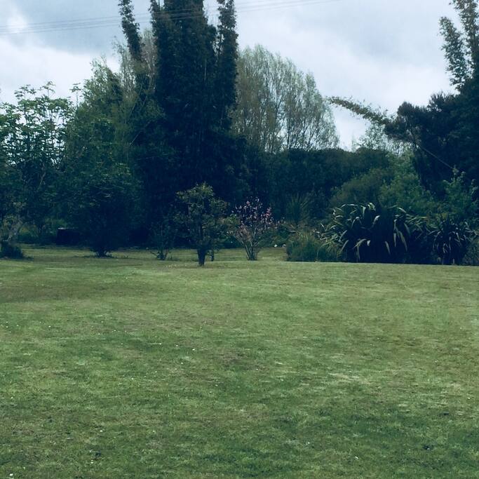 Parklike garden on close to an acre