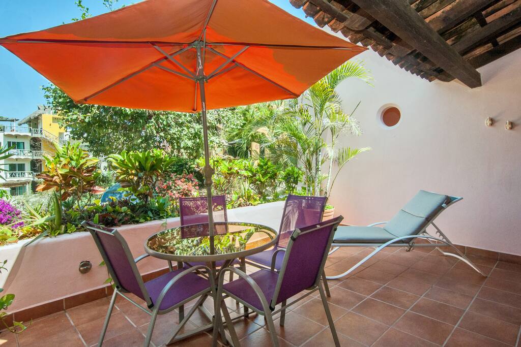 Outside seating for four