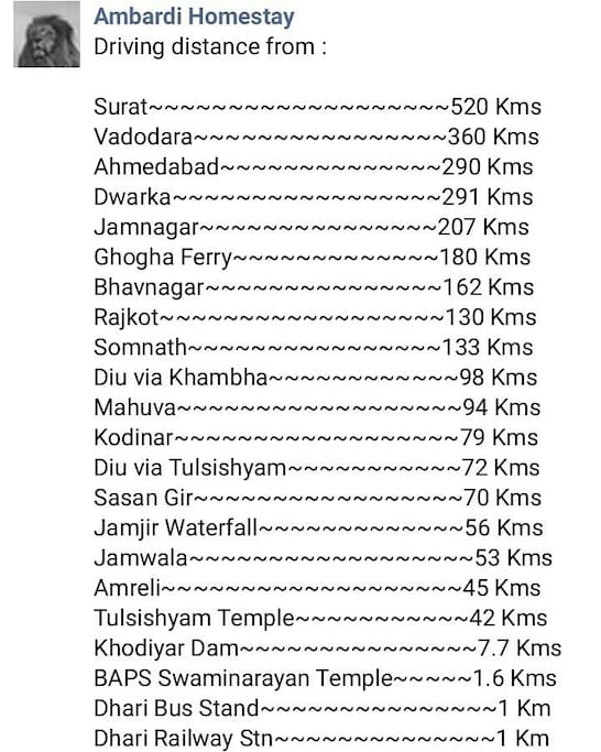Distance Chart