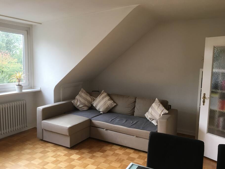 Wohnzimmer mit Schlafsofa