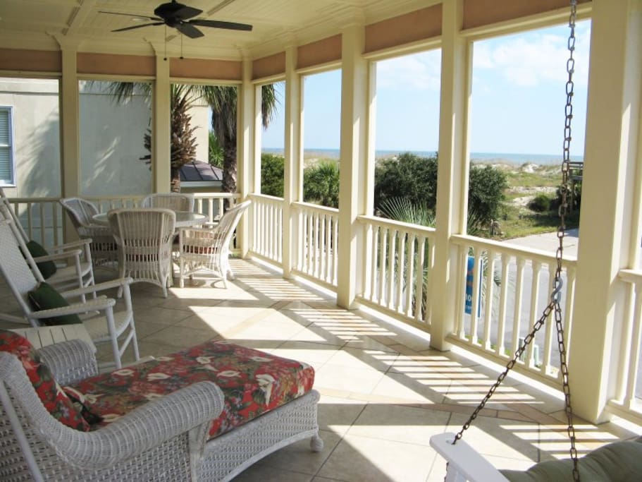 Enjoy the Ocean Breezes, Sights and Sounds of the Atlantic Ocean from the Spacious Front Porch