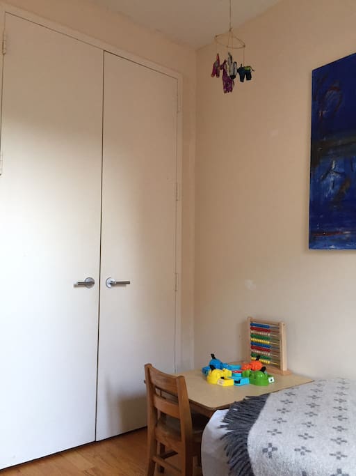 Play table and closet space