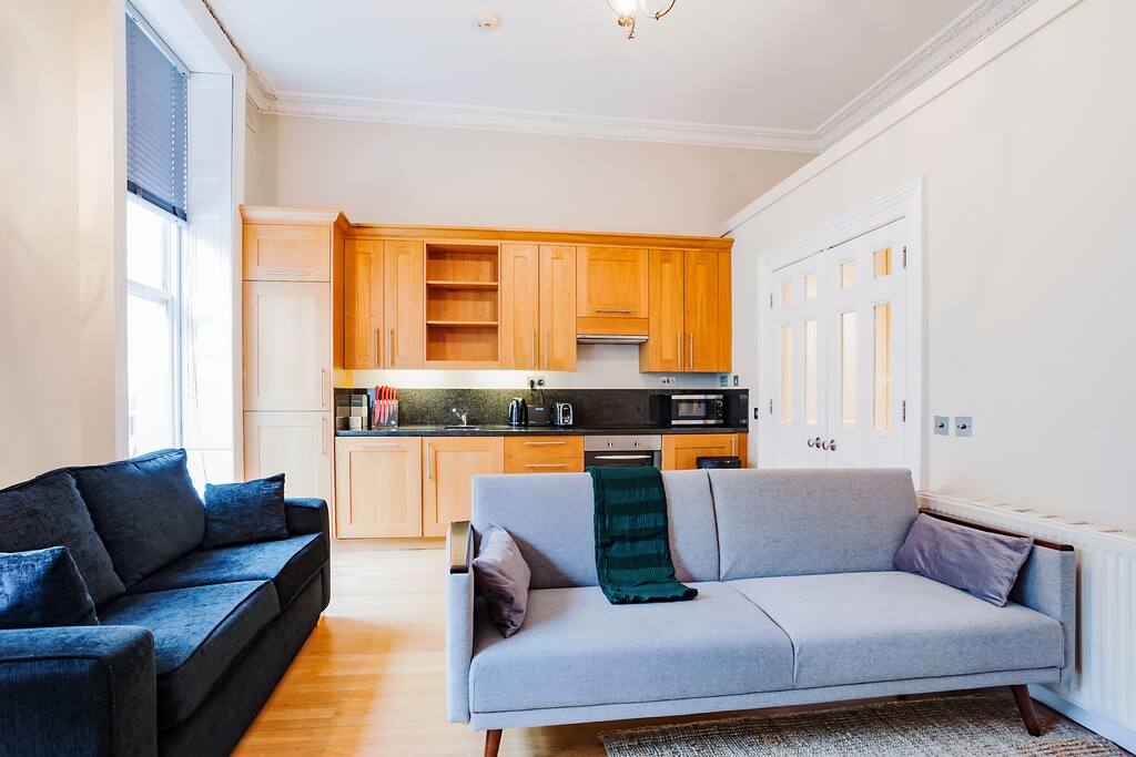 View of the kitchen.