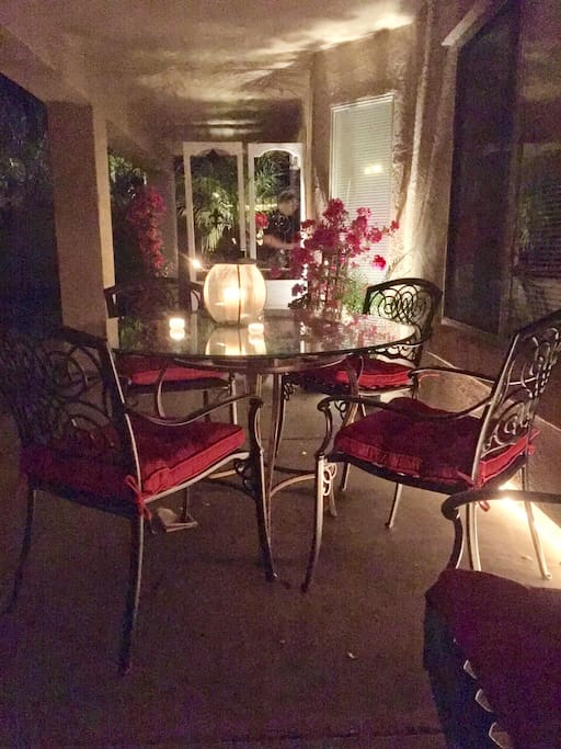Covered 21’ patio with new grill.