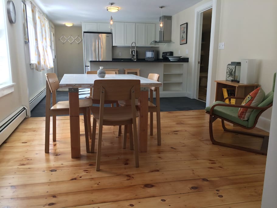 Dining room is adjacent to Kitchen and living room.