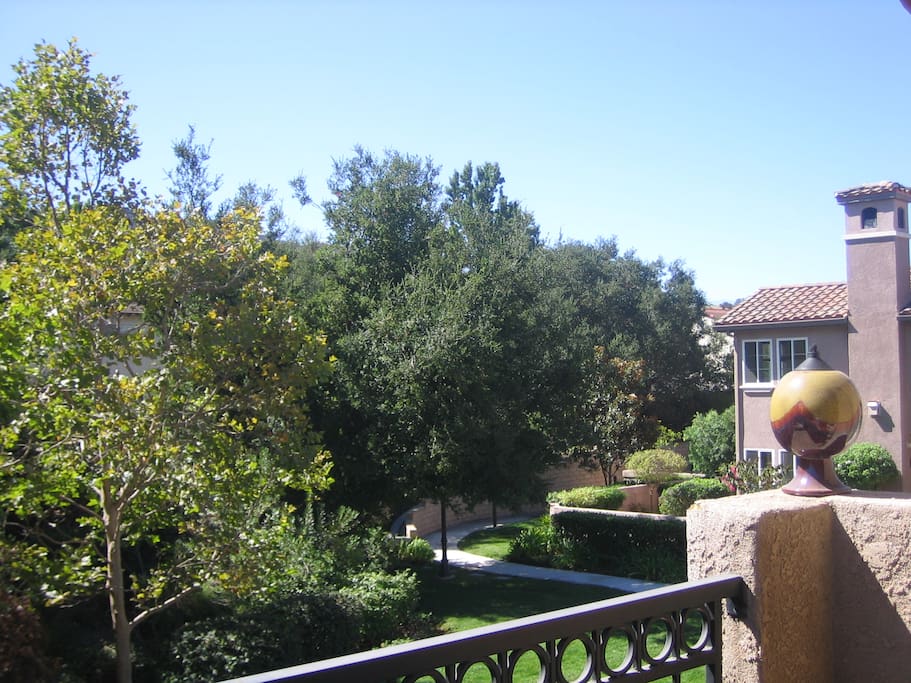Open space and view from balcony.