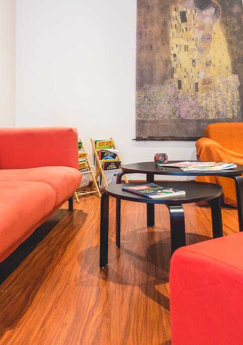 Large and sunny living room.