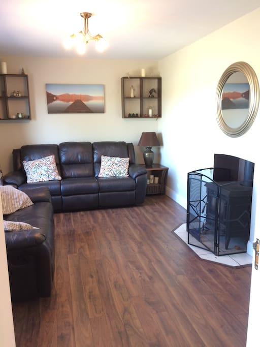 Sitting room at the front of property overlooking the canal and the Comeragh Mountains.