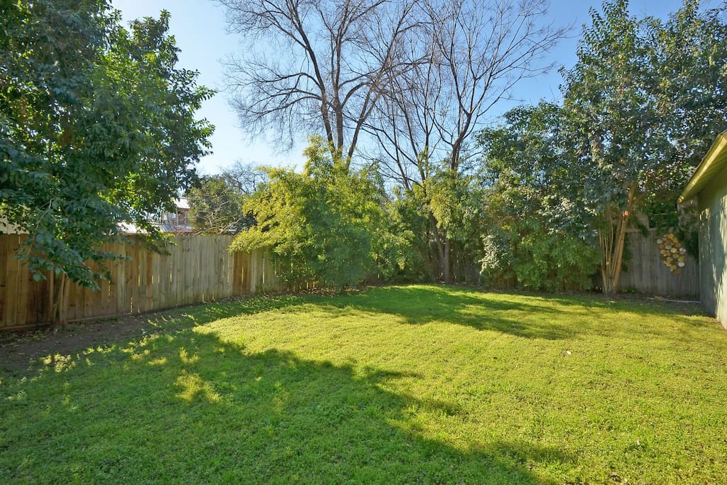 Fully fenced backyard. Your own private oasis!