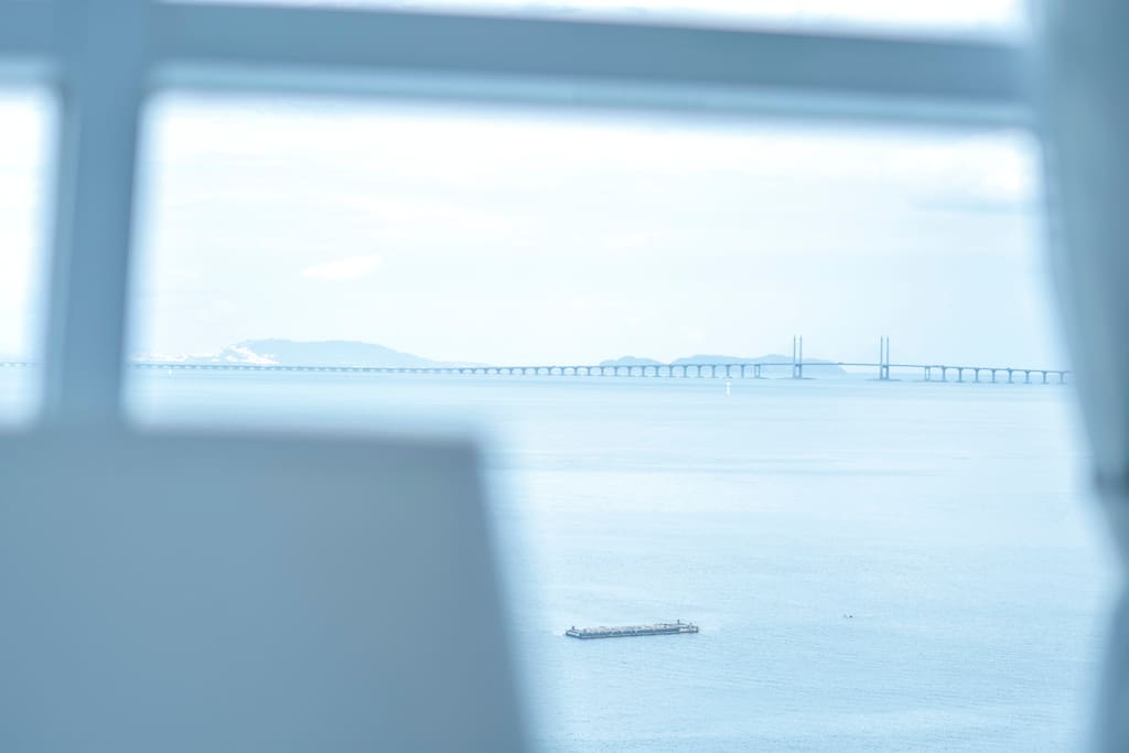 Penang bridge from our unit.