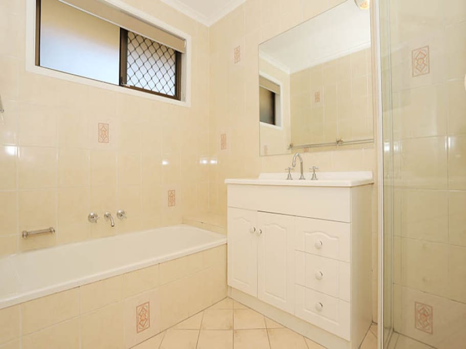 Shared bathroom with hosts