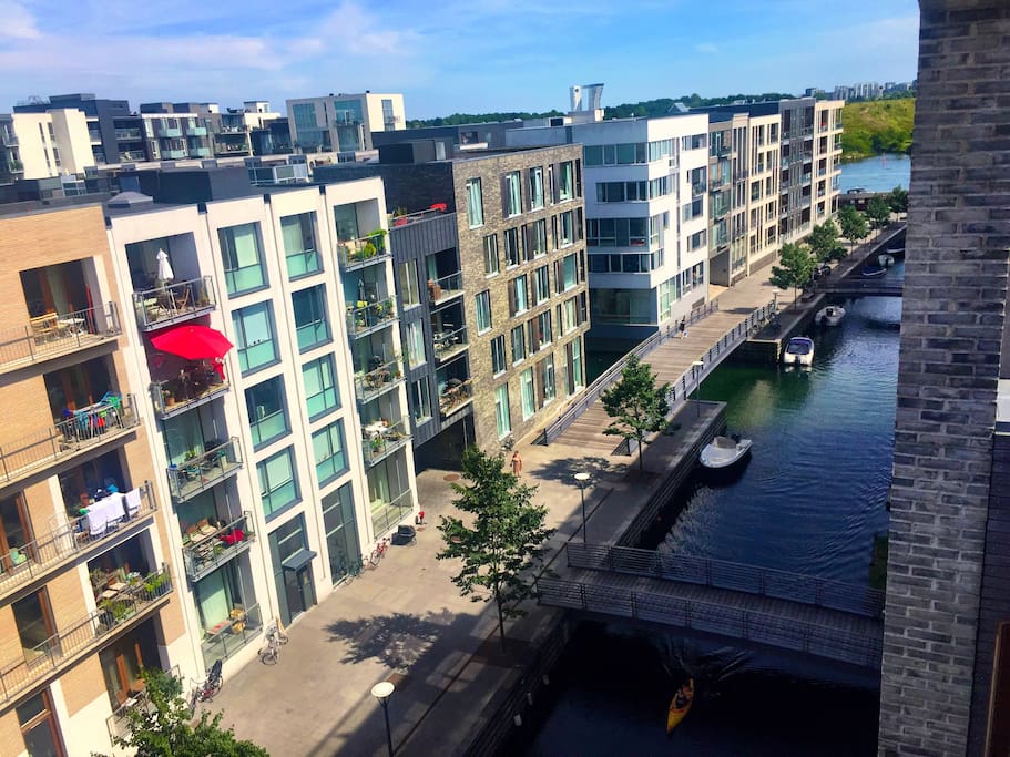 That's the view from roof (and balcony) - the weather in Denmark can be unpredictable though... on a sunny day, this is hard to beat!