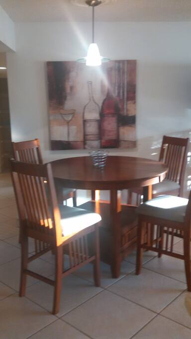 Open concept dining area