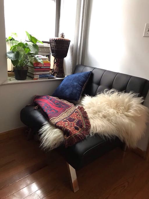 Corner sofa in room