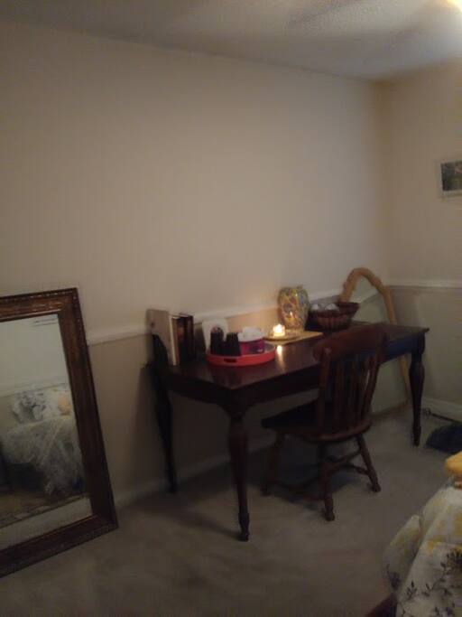 Enjoy reading or writing in your room. TV available too.