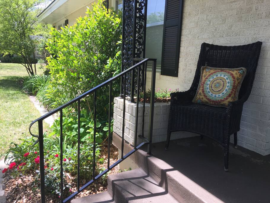 Flowers always bloom by the front door.