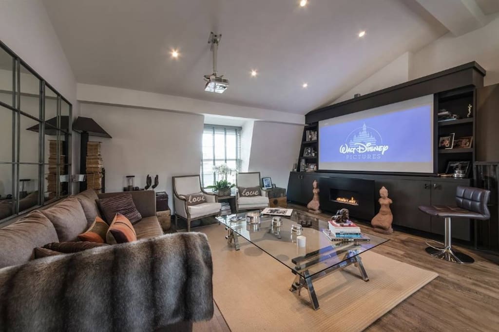 Living Area with Cinema Screen