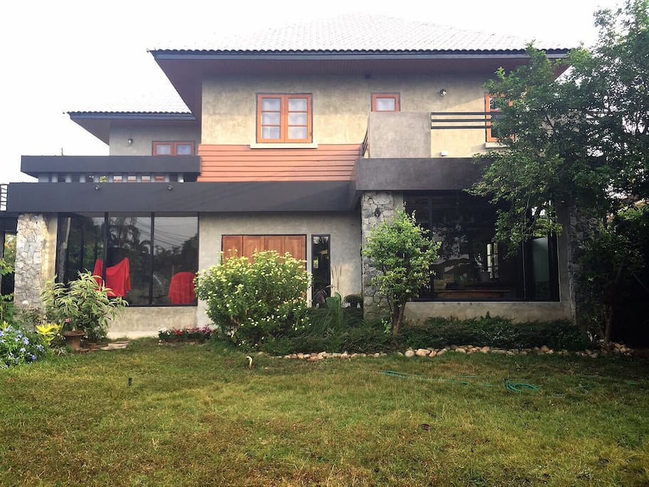 Modern house in restful village