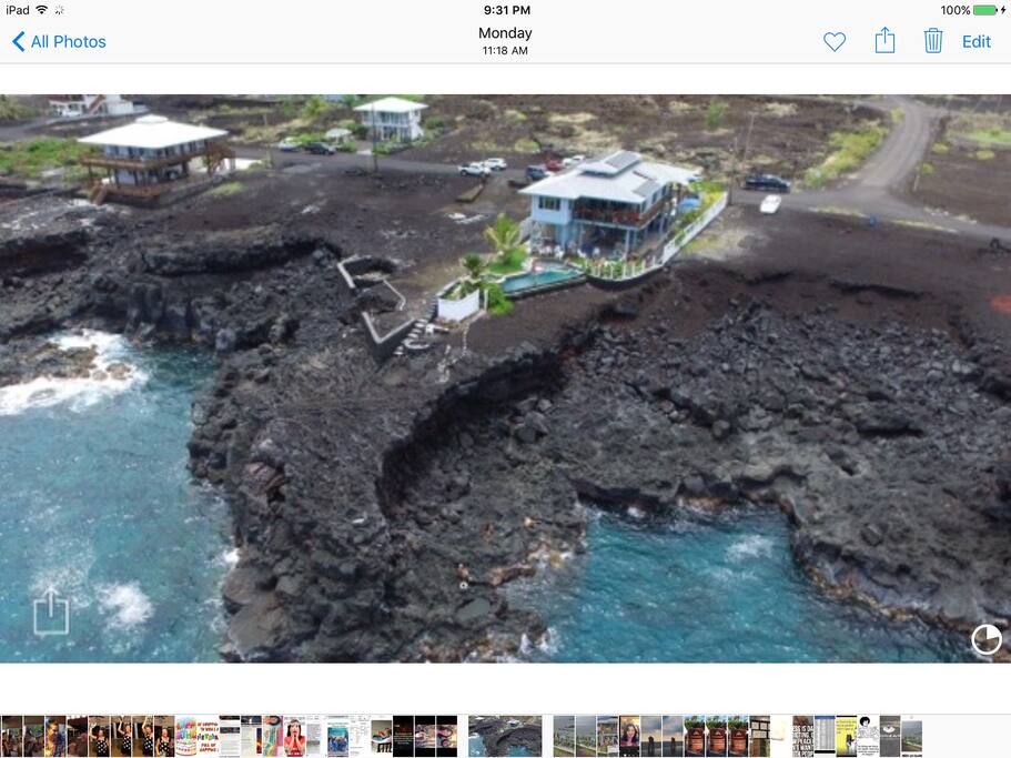 Drone photo of The Cove at Milolii