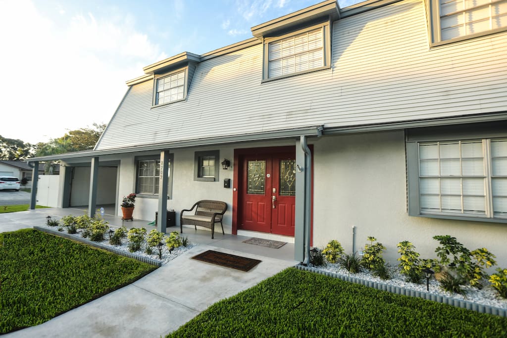 Front of the house and yard