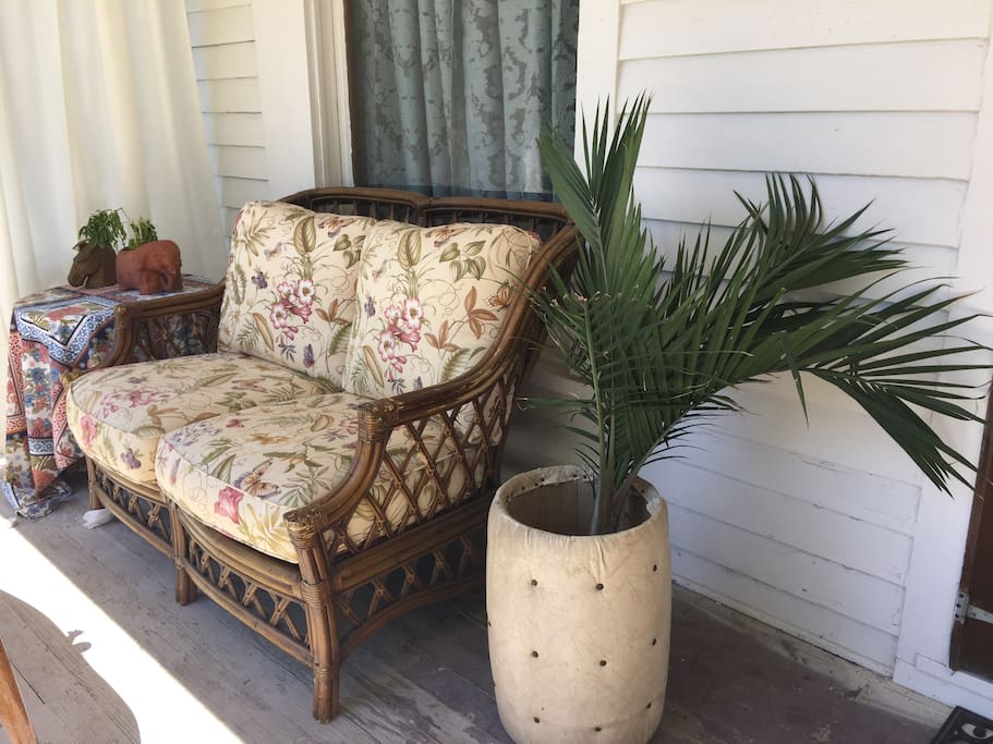 The wrap around porch is a relaxing place to have morning coffee or evening drinks.