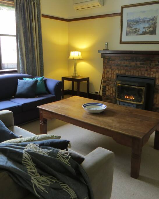Living Room with gas heater
