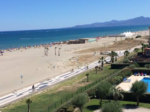 beach and sea front, pond and mountain view