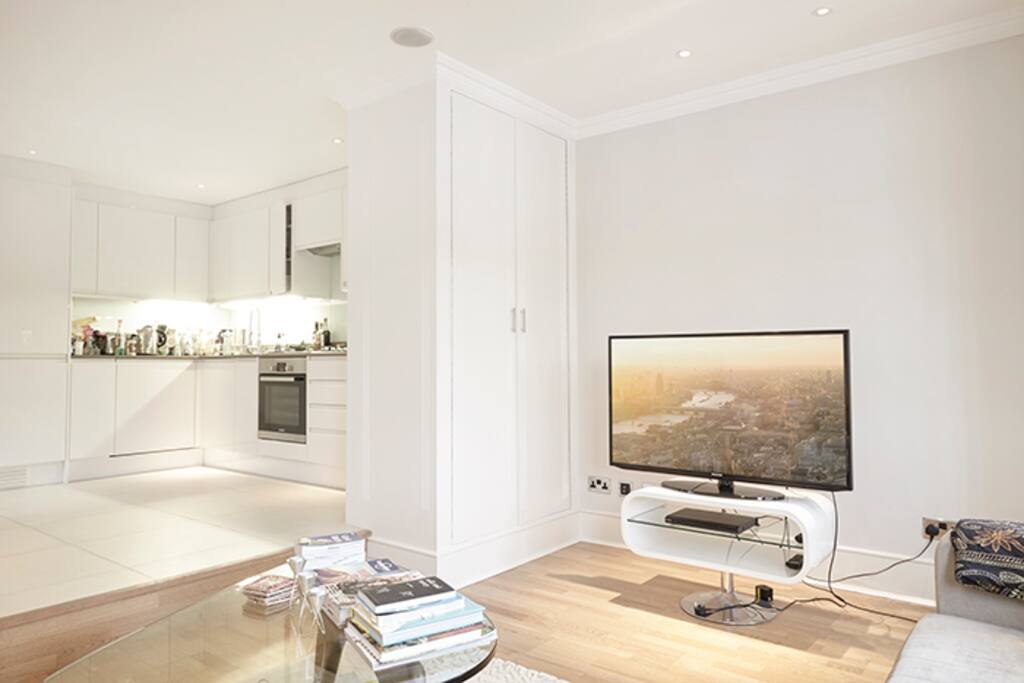 Modern lounge room and TV area