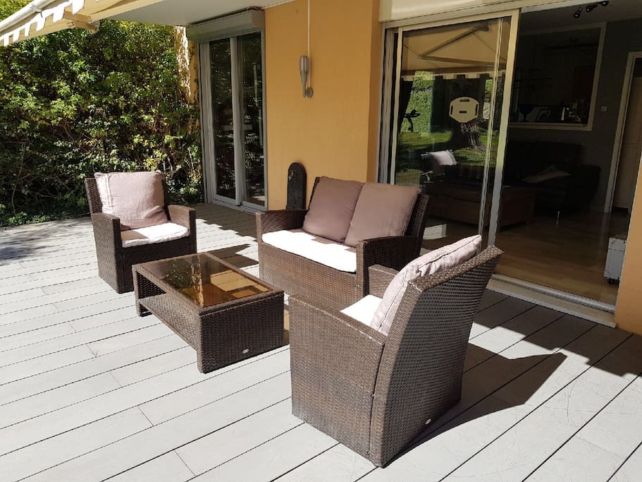 Terrasse vue sur jardin