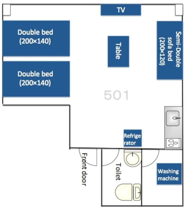 Layout of room.