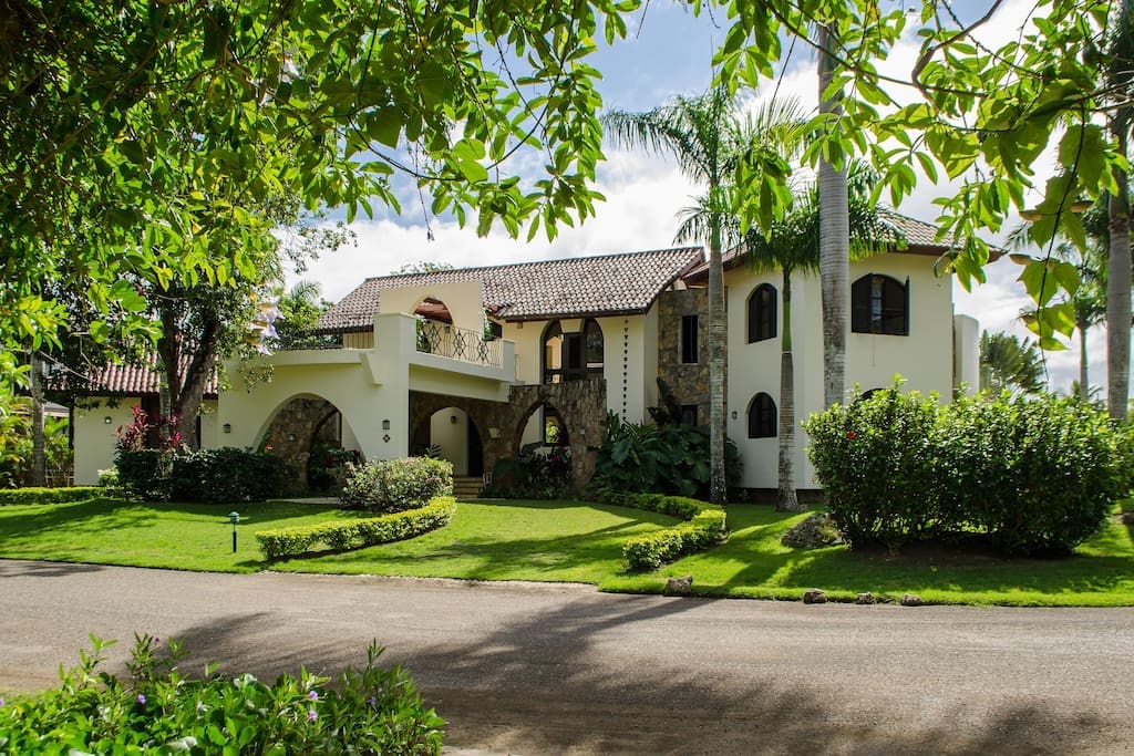 Frontal view of the villa