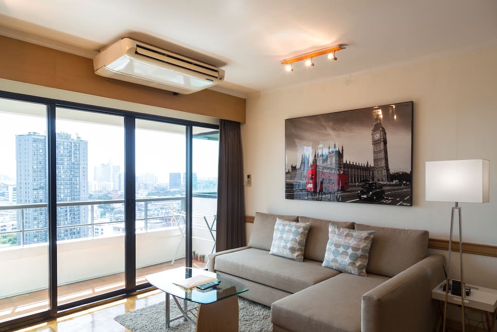 Living Room with corridor