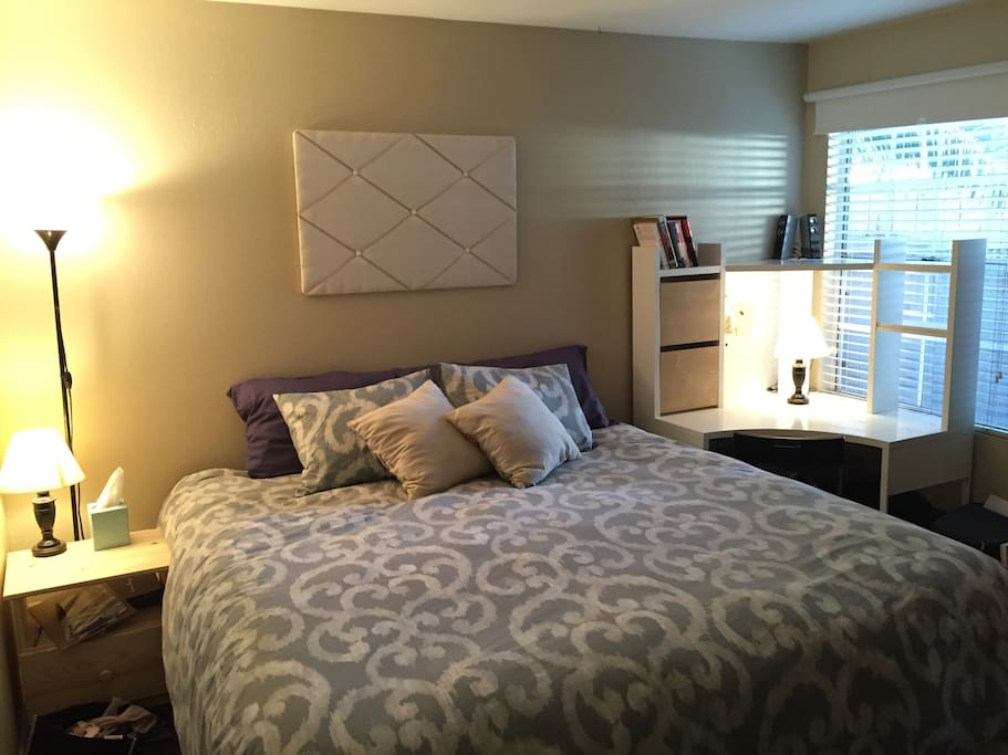 King bed, private full bathroom attached