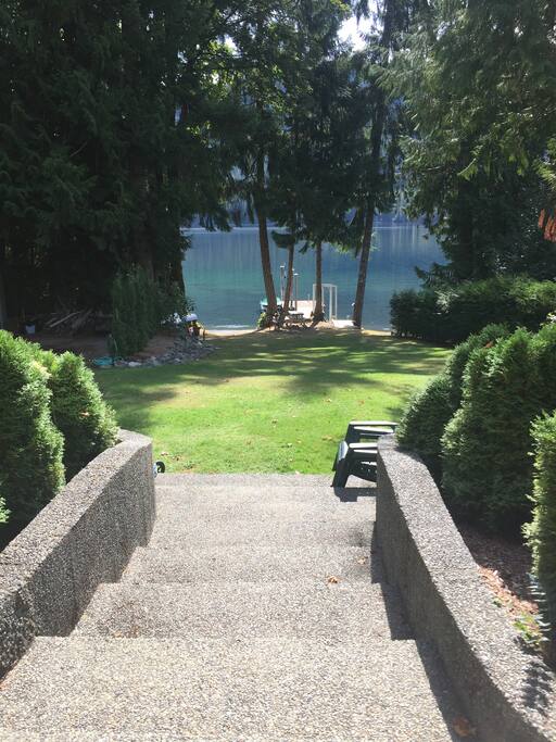 Bottom floor stairs to backyard