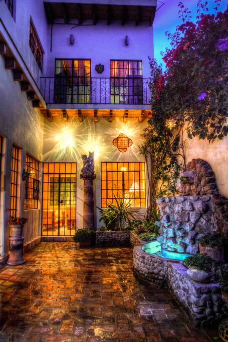 Courtyard and Balcony off Bedroom on Second Floor